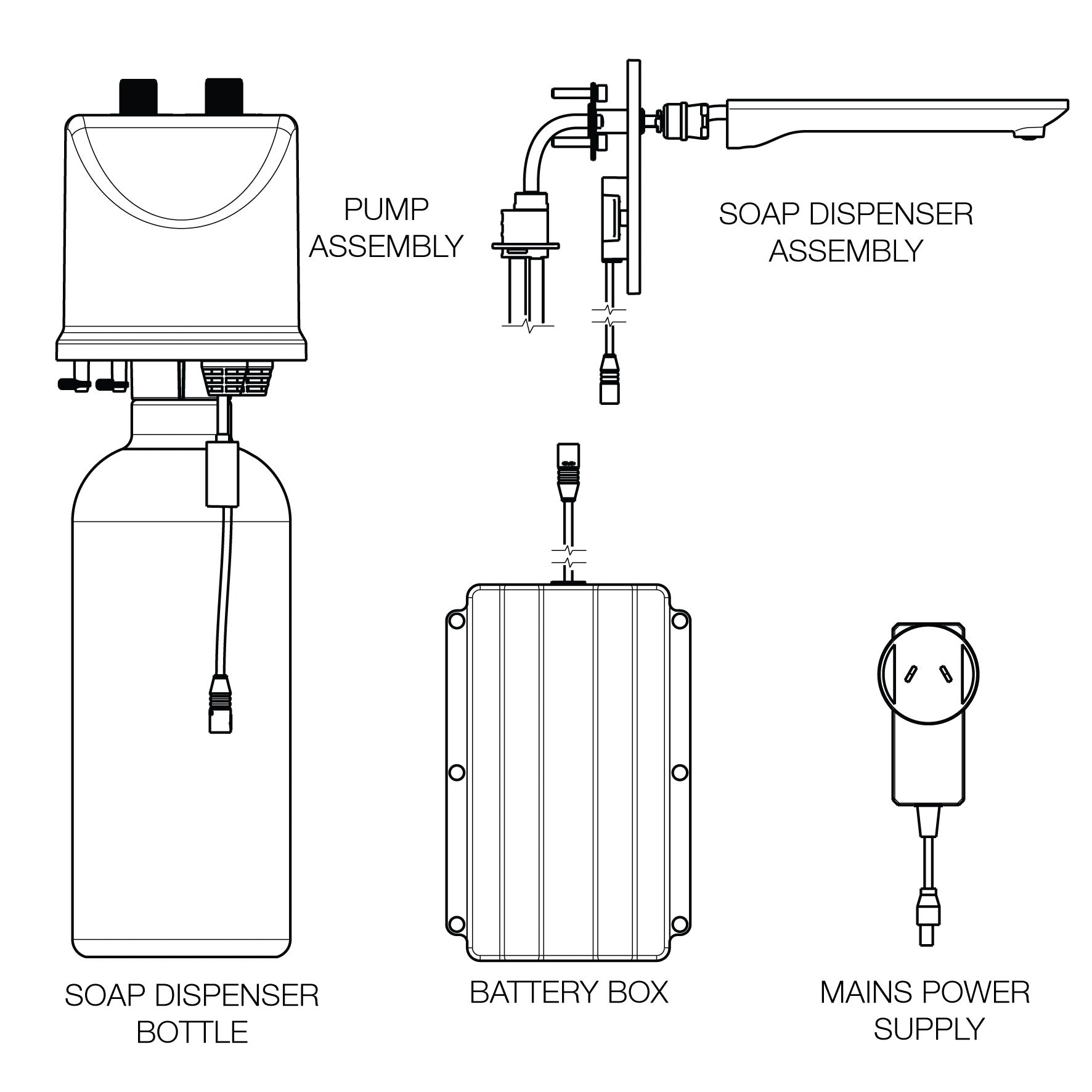 Urbane II – Sensor Wall Mounted Soap Dispenser – Trim Only – Brushed Brass