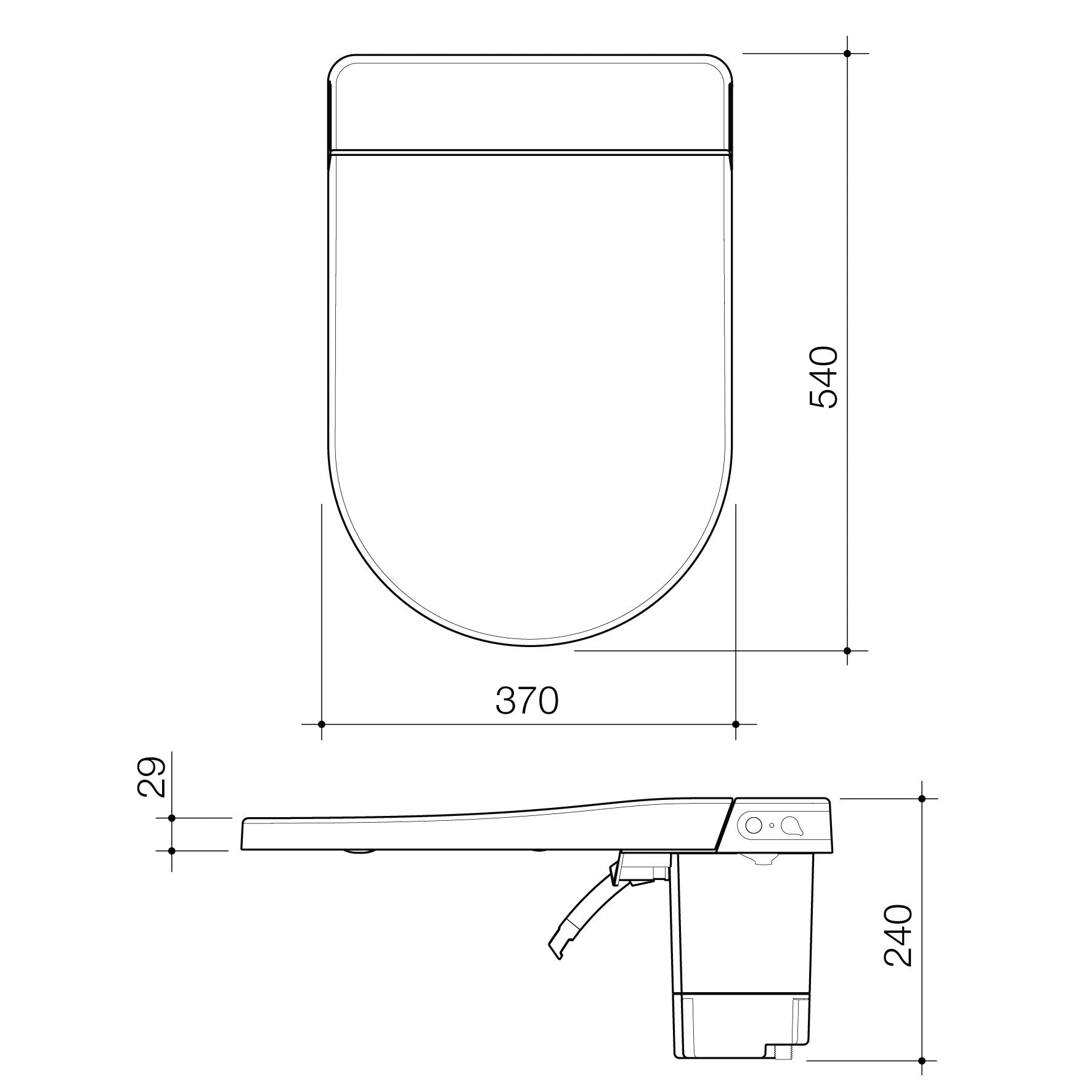 Urbane II Bidet Cleanflush® Wall Faced Close Coupled Bottom Inlet Toilet Suite (with GermGard®)