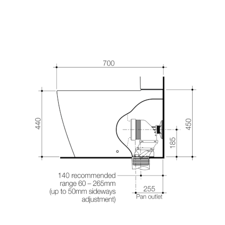 Urbane II Bidet Cleanflush® Wall Faced Close Coupled Bottom Inlet Toilet Suite (with GermGard®)