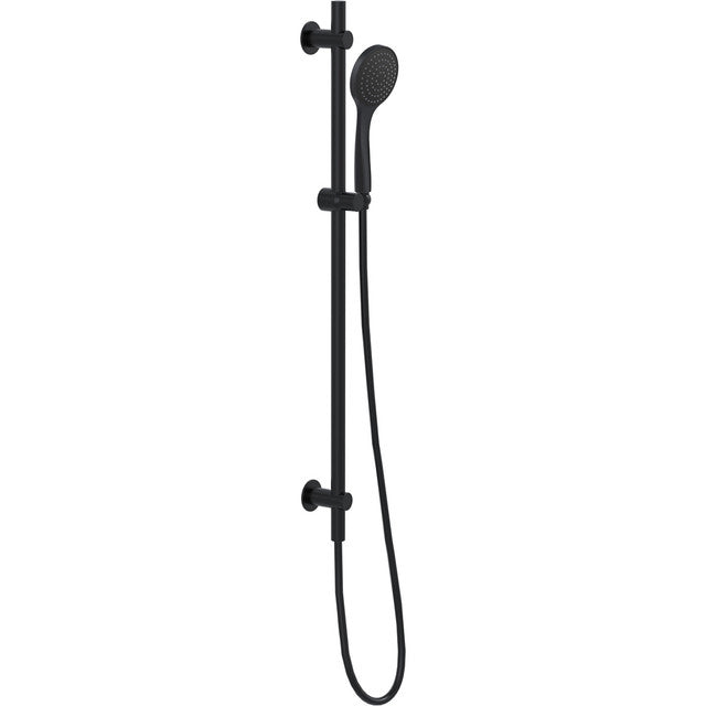 Riviera Rail - Bottom Inlet Matte Black Streamjet™ WELS 3 Star - 9L/min
