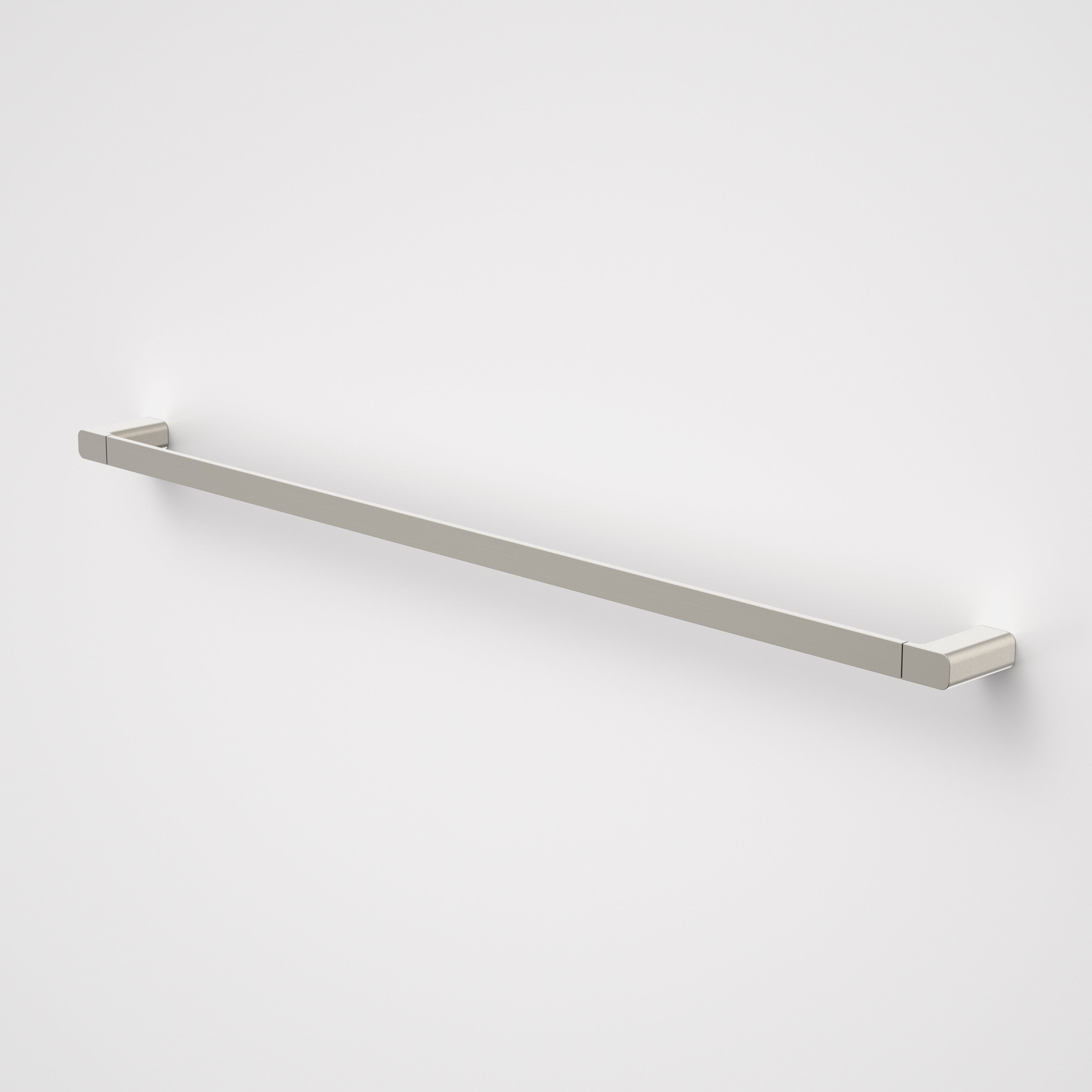 Luna Single Towel Rail 930mm - Brushed Nickel