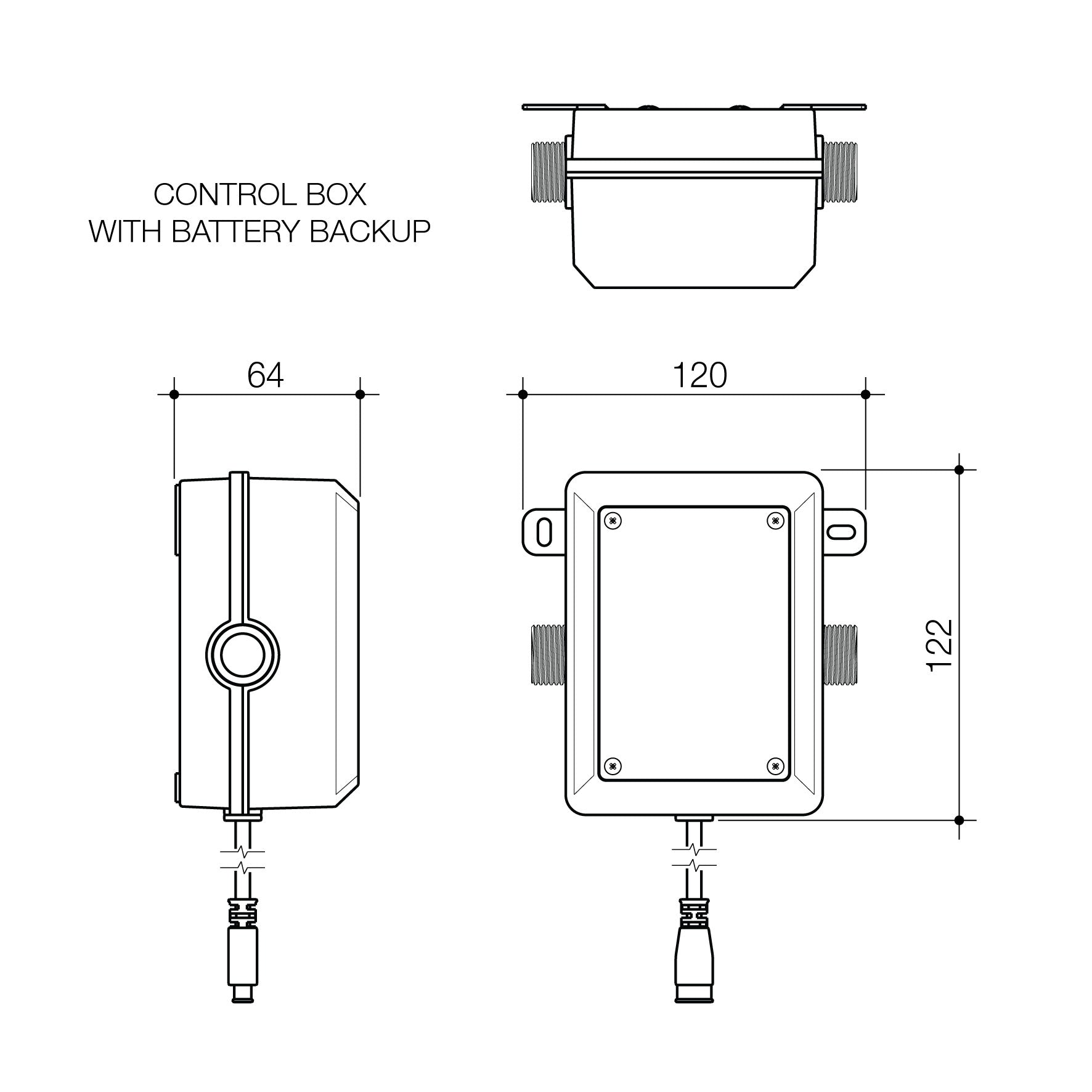 Urbane II Sensor Hob Mounted Outlet Tap - Matte Black