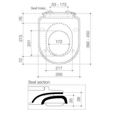 Family D Shape Toilet Seat (germgard®)