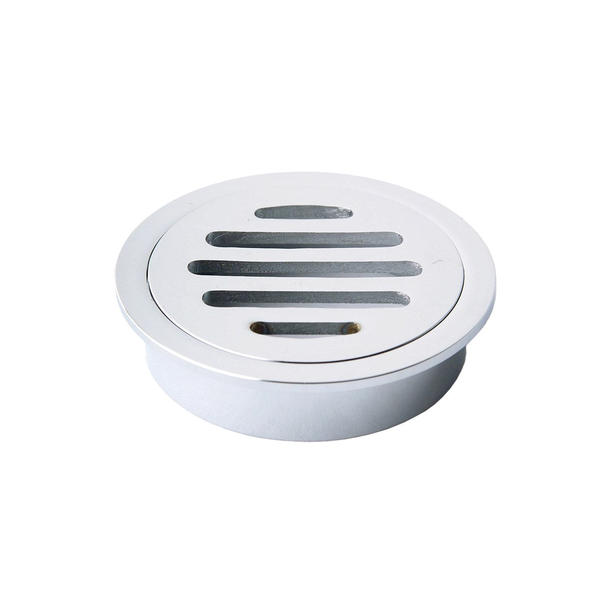 Trapscrew Floor Grate Round - Brass, 80mm and 100mm