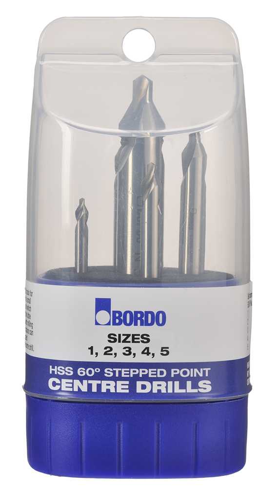 5 Piece HSS Centre Drill Set