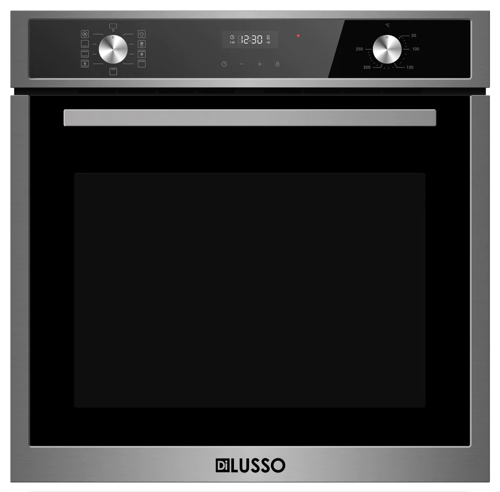 Electric Oven 600mm 9 Function - Black glass and stainless steel trim