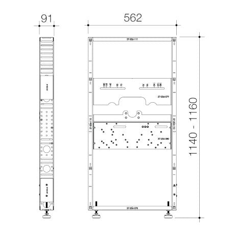 CAMFIS Inwall frame - Wall Mounted Basin and Wall G-Series Spares Kit