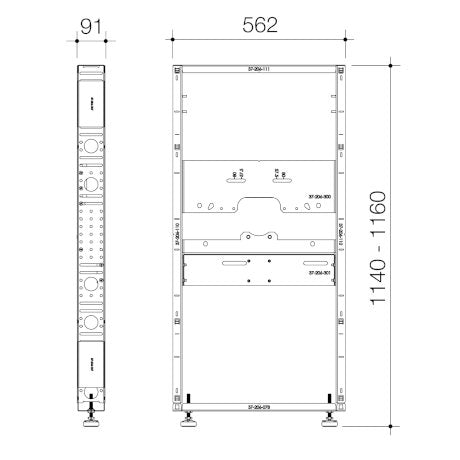 CAMFIS Inwall frame - Wall Mounted Medical Basin and Wall Tapware Kit