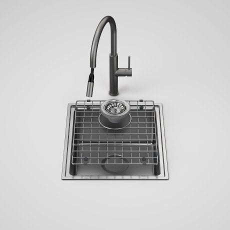 Urbane II Single Bowl Sink with Liano II Pull Out Sink Mixer - Gunmetal