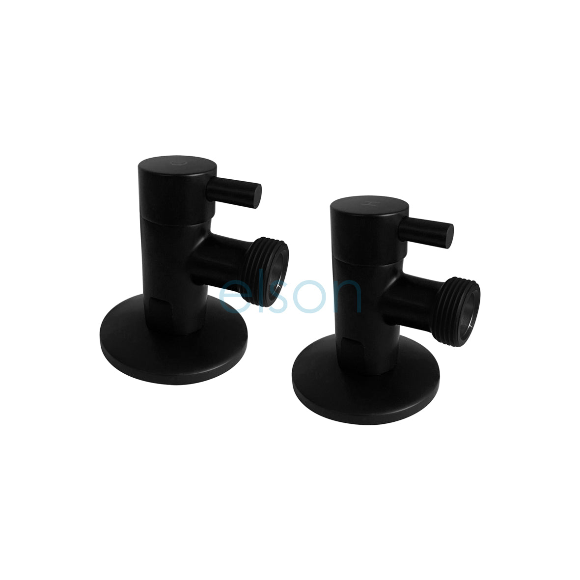 DESIGNER WASHING MACHINE STOPS (PAIR) BLACK