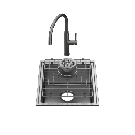 Urbane II Single Bowl Sink with Liano II Sink Mixer - Gunmetal