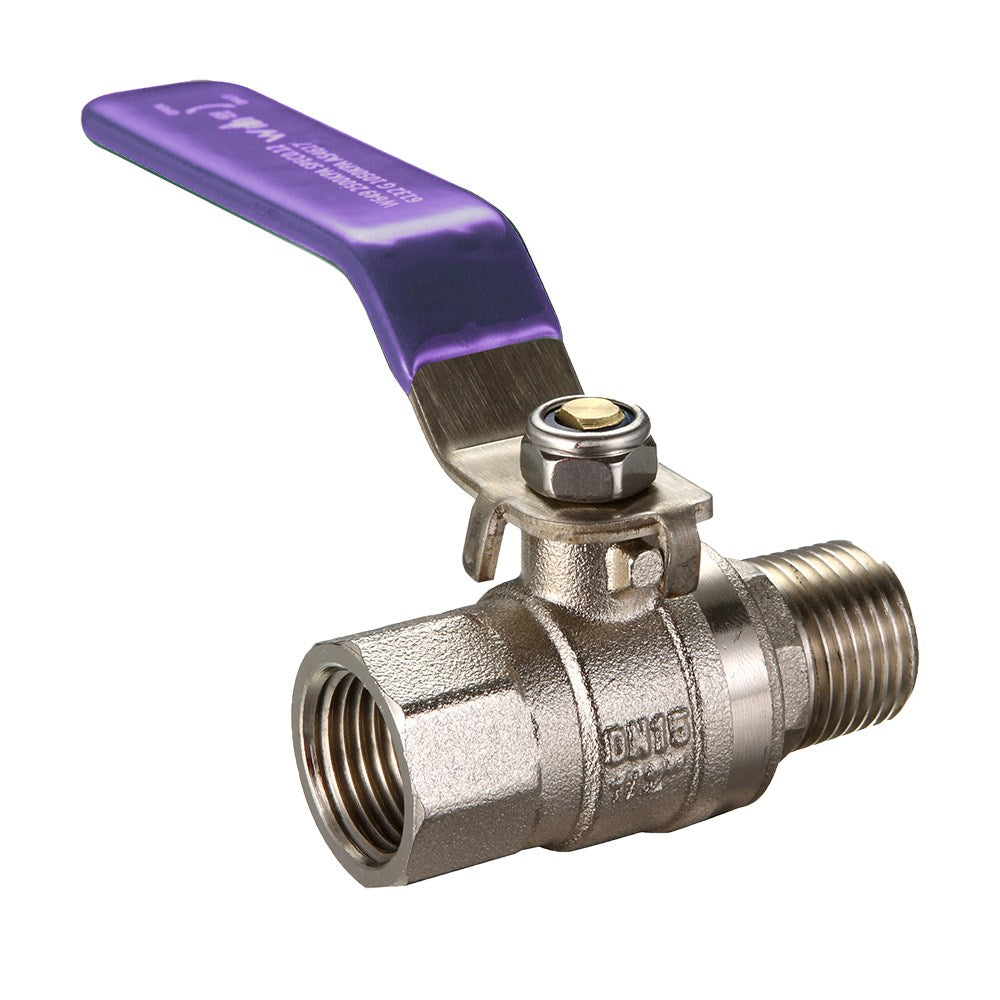 Dual Approved Ball Valve — Lever Handle, MI x FI, Lilac, Recycled Water, Lead Free