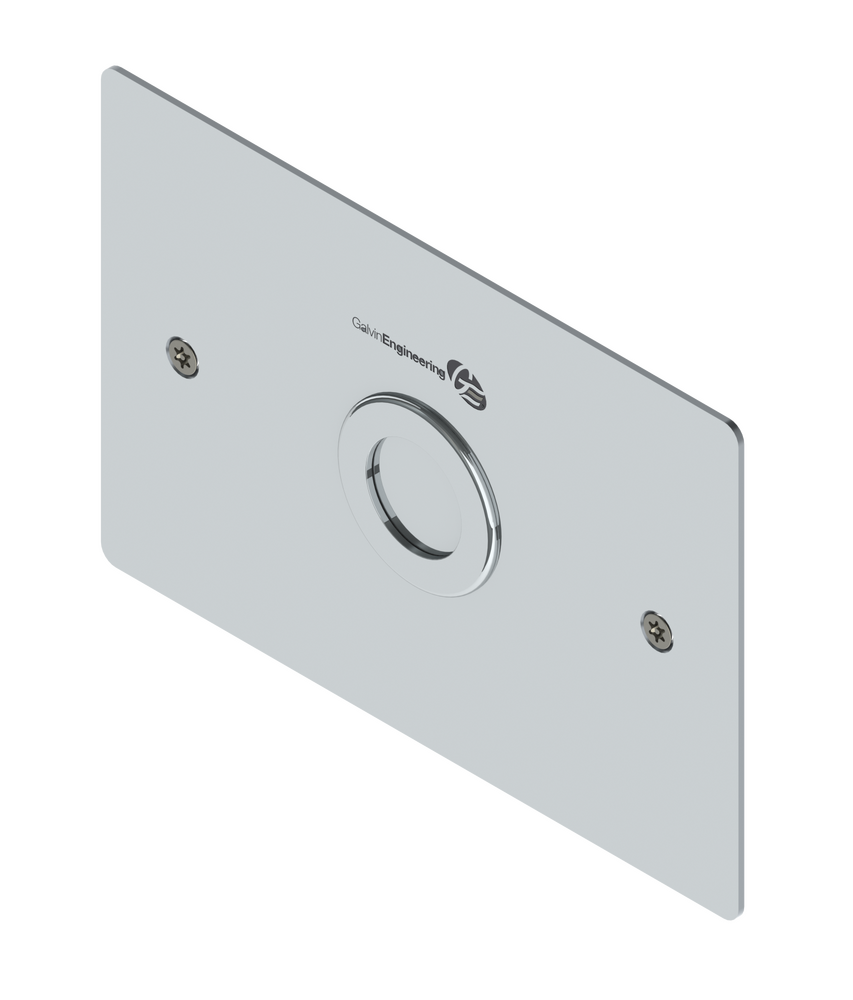 SS Vandal Resistant S/F Plate Assembly for Pneumatic Inwall Cistern with CP-BS Flush Button