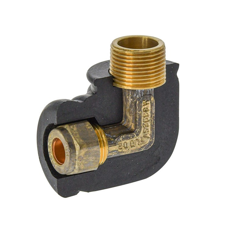 Copper Compression Reducing Elbow - 20mm x 15mm, Lead Free