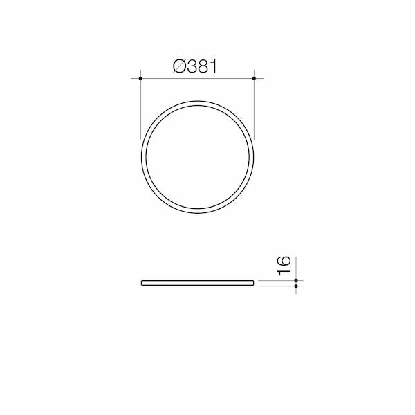 Liano II 400mm Round Basin Dress Ring – PVD Brushed Bronze