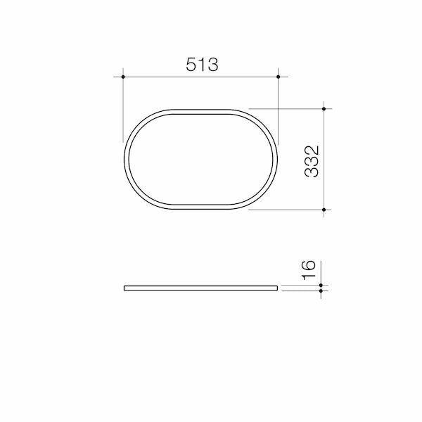 Liano II 530mm Pill Basin Dress Ring – PVD Brushed Bronze