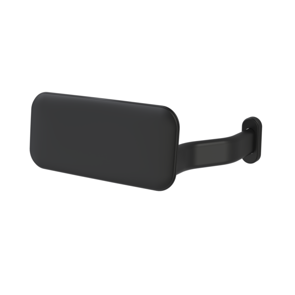 Caroma Backrest Curved Arm - Black (GermGard®) 687400B