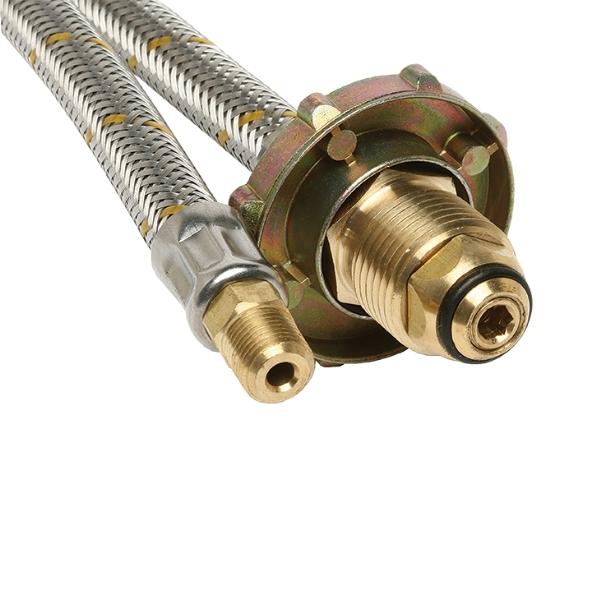 6 Mm Stainless Steel Pigtail 1/4″ Npt M X Pol H/wheel (450 Mm)