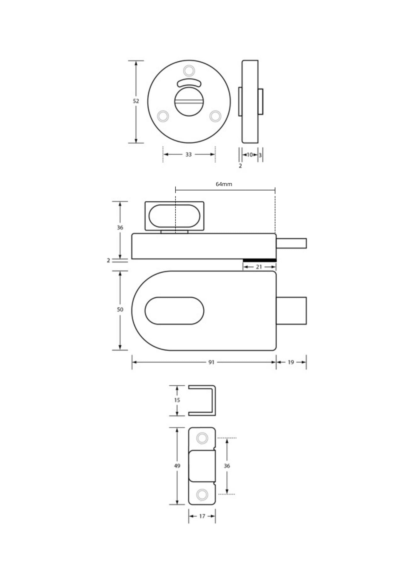 700 Lock & Indicator Set - Concealed Fix