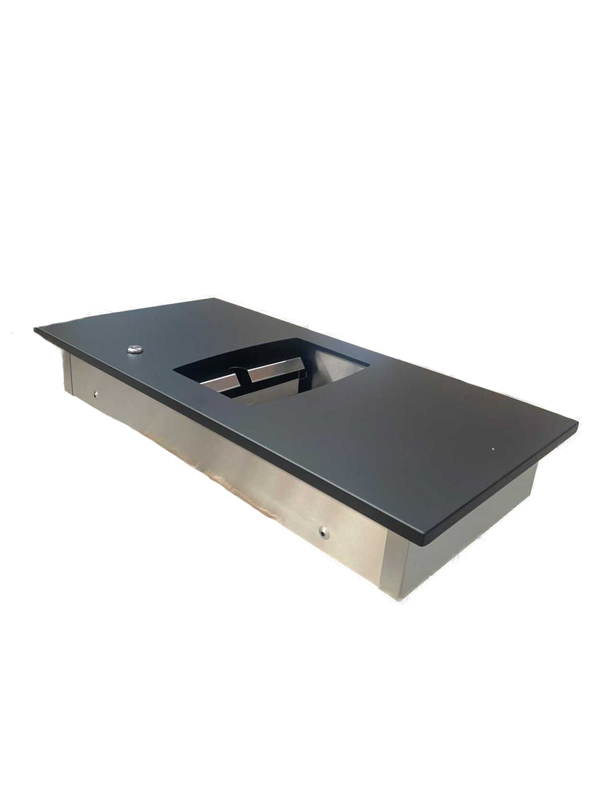 Paper Towel Dispenser & Waste Receptacle - Recessed in Designer Black