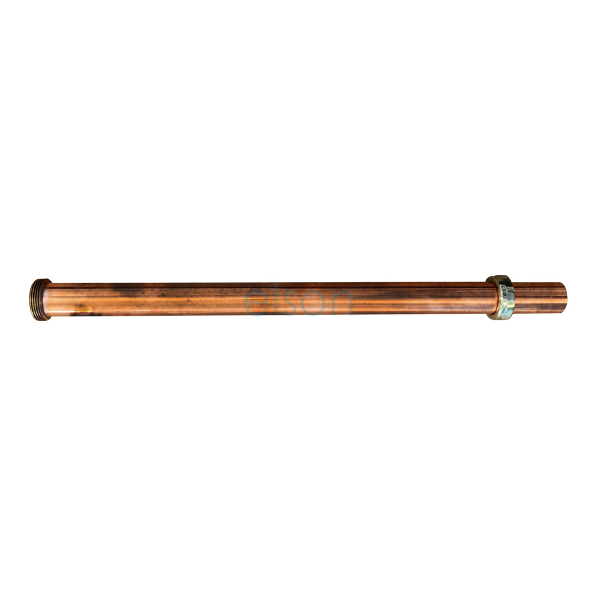 COPPER TRAP EXTENSION W/ NUT & RUB. OLIVE COPPER FINISH 40mm x 600mm