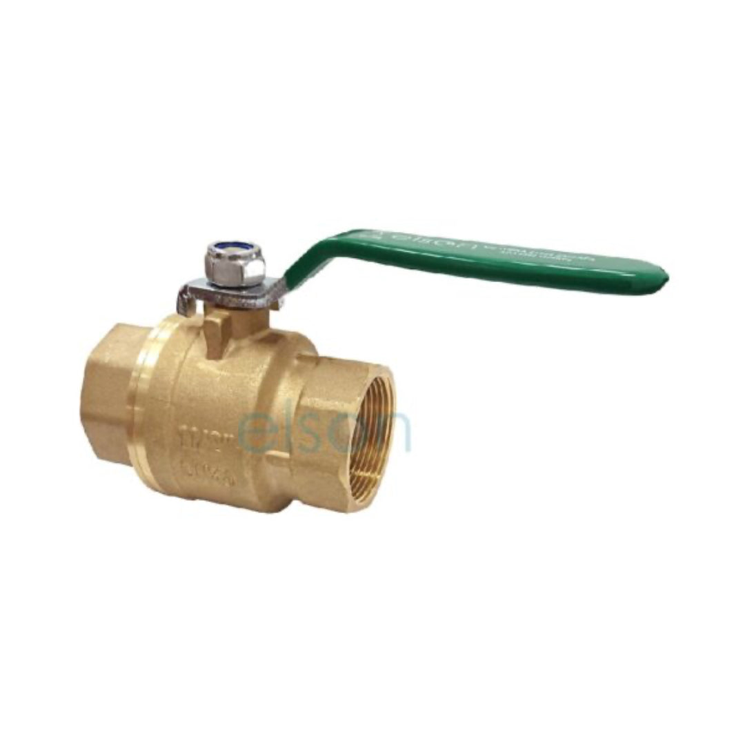 A gold-colored brass ball valve with a dual-approved DR brass handle, designed for water and gas supply.