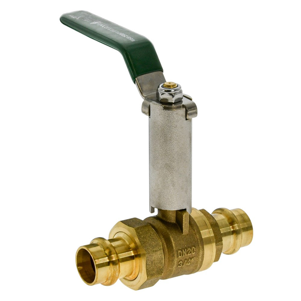 Watermarked Press Fit Ball Valve with Union
