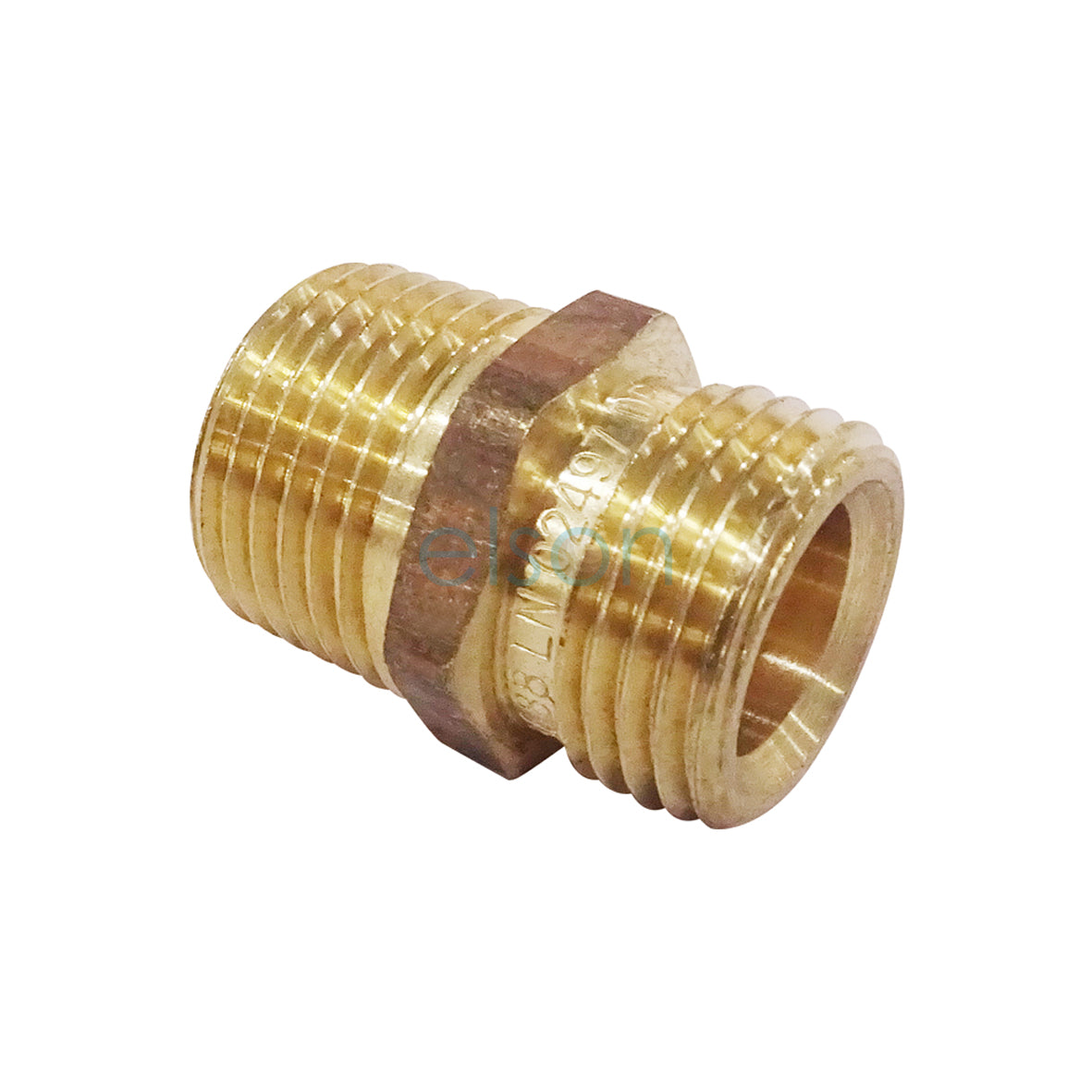 NIPPLE HEXAGON R1/2X15Cn(15mmMI) BRS OLIVE SEAL