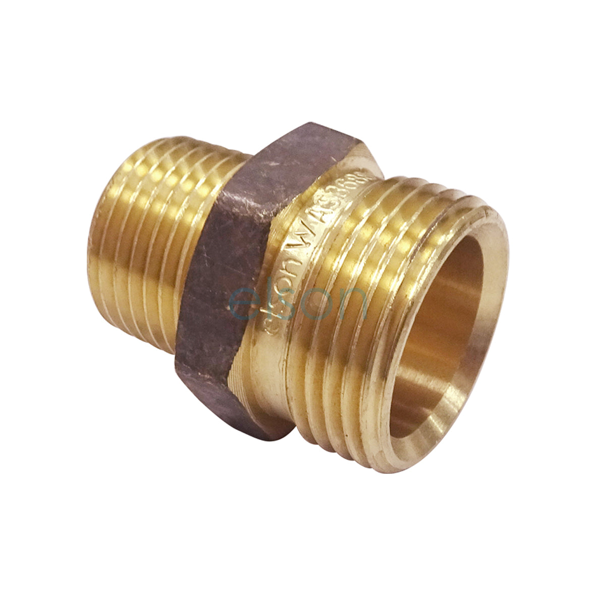 NIPPLE HEX R1/2X20Cn (15mmMIx20mmMI) BRS OLIVE SEAL