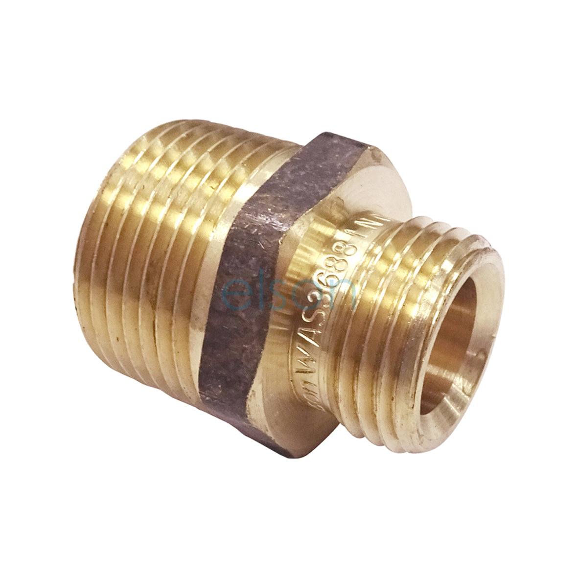 NIPPLE HEX R3/4X15Cn(20mmMIx15mmMI) BRS OLIVE SEAL