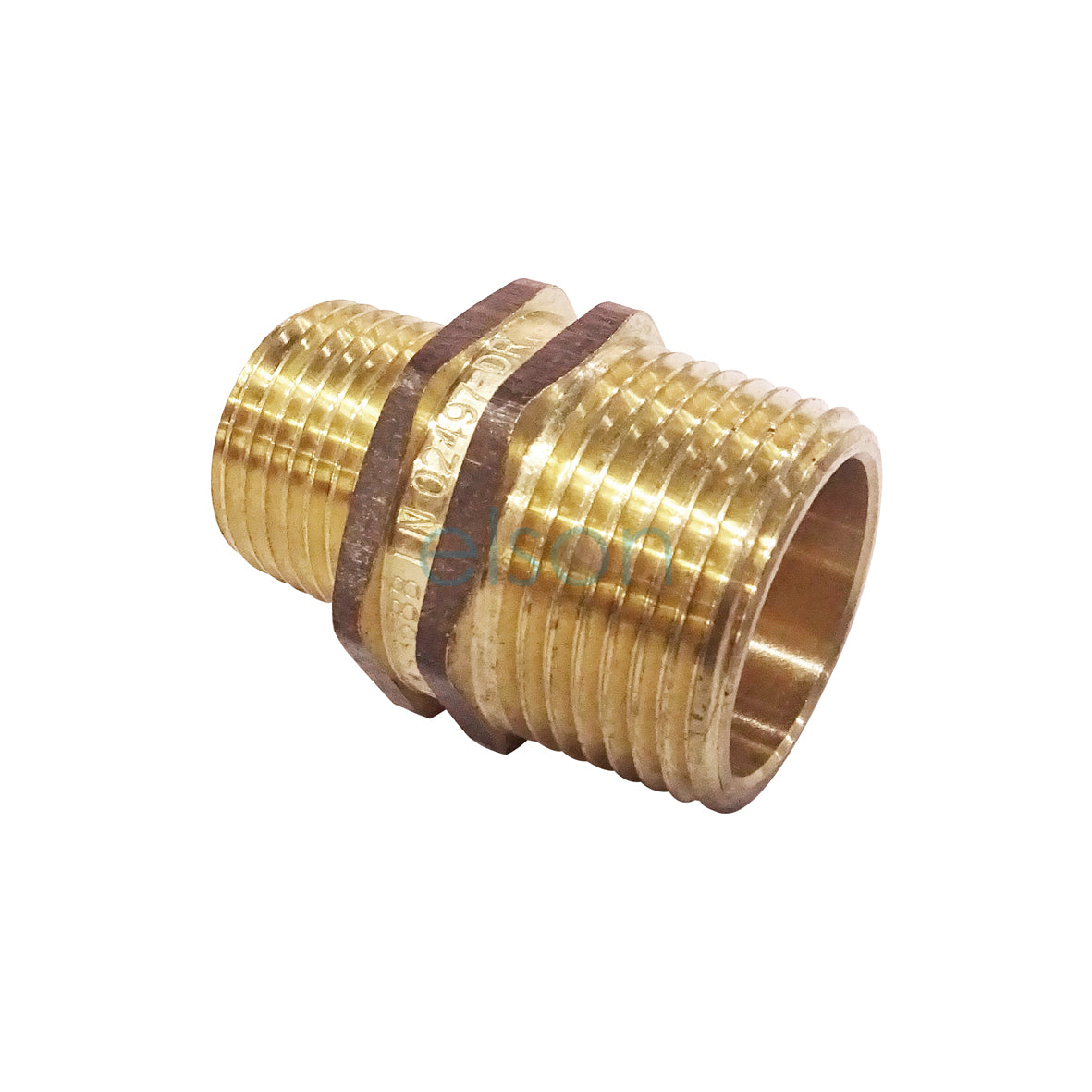 NIPPLE D/HEX R3/4xG1/2B(20x15mm) BRS 24 CONE SEAL