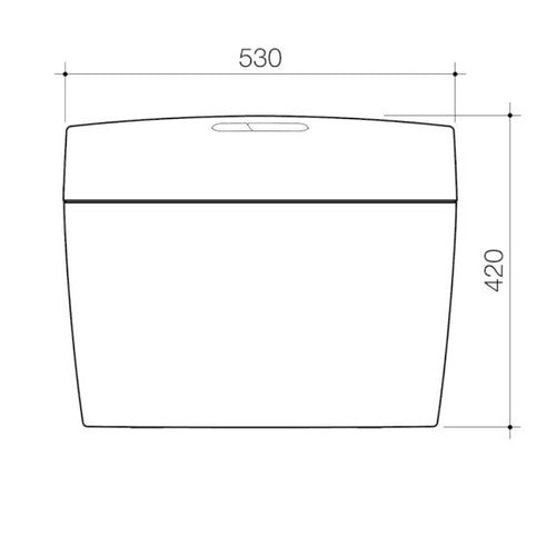Solitaire II ML/LL Connector Bottom Inlet Cistern (No Seat Included) 6/3L White 3Star
