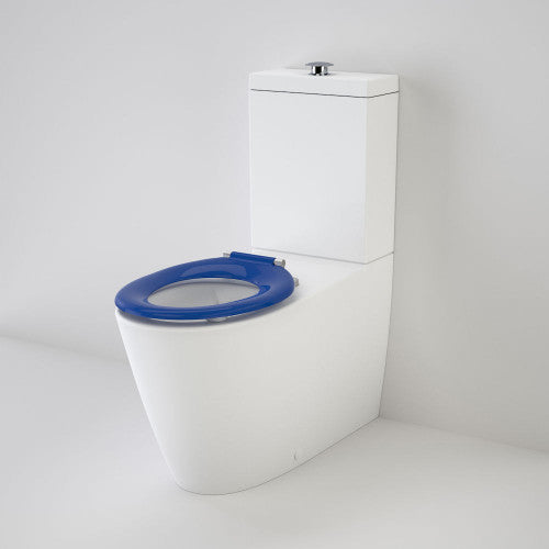 Care 800 Cleanflush® Wall Faced Suite with Backrest and Colani Single Flap Seat - Sorrento Blue