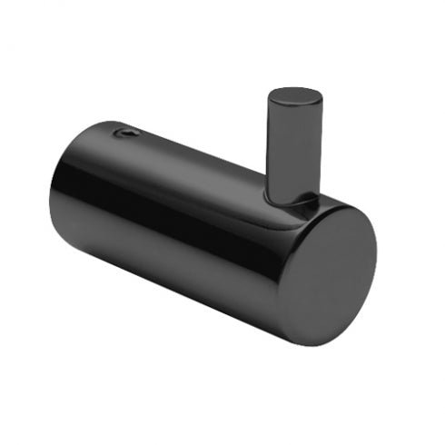 Black Surface Mounted Robe Hook 22mm W x 50mm D