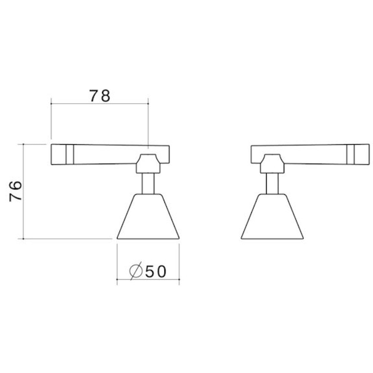Caroma Elegance Lever Care Basin Top Assemblies - Warm/cold