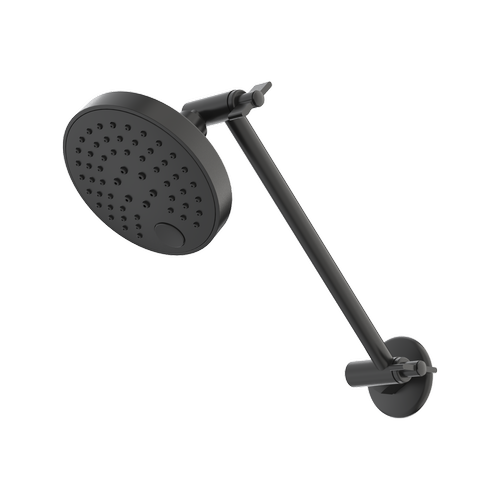 Luna Adjustable Shower And Arm Black