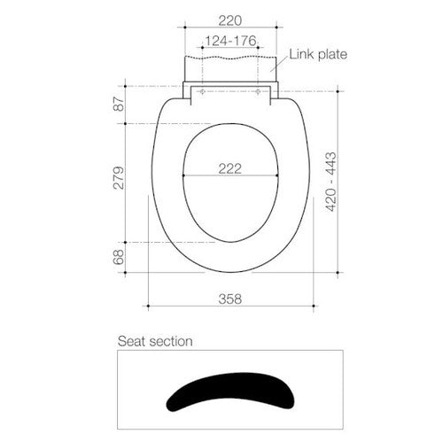 Stylus Novalink Mk2 Toilet Seat Plastic Hinge