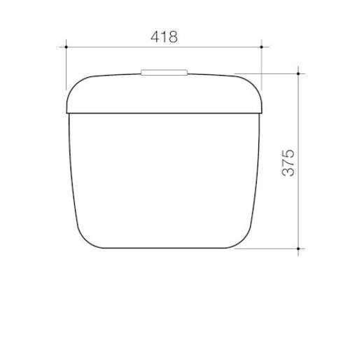 Tasman Plastic Cistern, Link and Seat, Dual Flush White