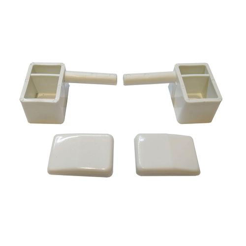 Leda Toilet Seat Ped Hinge 1-Pair White