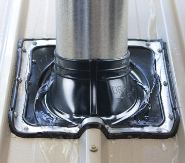 Aquaseal Drainer #6 EPDM Roof Flashing - Black, 100-200mm Pipe Range, High-Pitch Roofs | ADE6B100-200