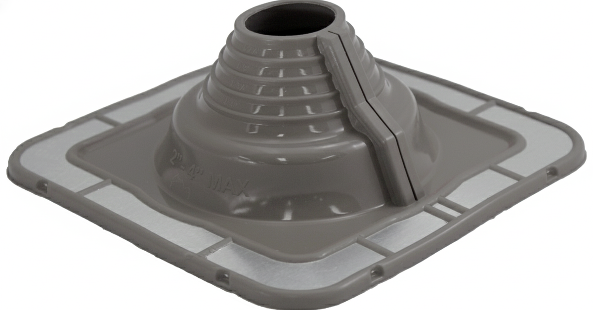 FlashRite #3 EPDM Roof Flashing - Grey, 50-100mm Pipe Range, Metal Roof | AFE3G50-100