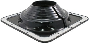 FlashRite #7 EPDM Roof Flashing - Black, 195-300mm Pipe Range, Metal Roof | AFE7B200-300