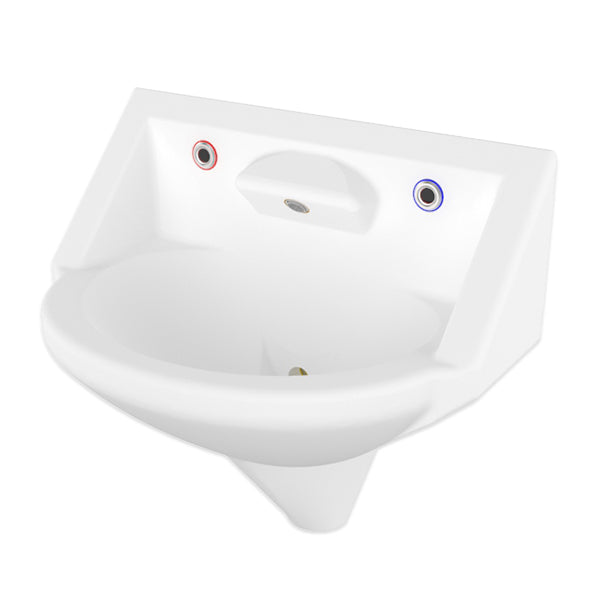 Wallgate Anti-Ligature, Anti-Vandal Solid Surface High Secure Basin 1 Outlet, 2 Infra-Red Activation