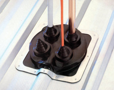 Aquaseal MultiSeal #5 EPDM 4-Port Roof Flashing - Black, 5-40mm x 4 Ports | AME5B