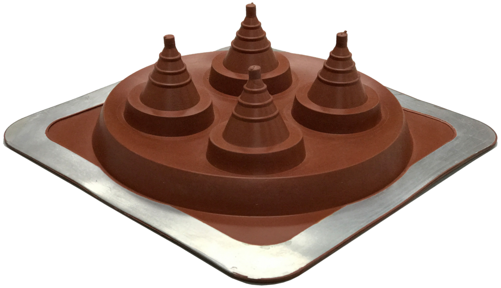 Aquaseal MultiSeal #5 Silicone 4-Port Roof Flashing - Red, 5-40mm x 4 Ports, BAL 29 | AMS5R