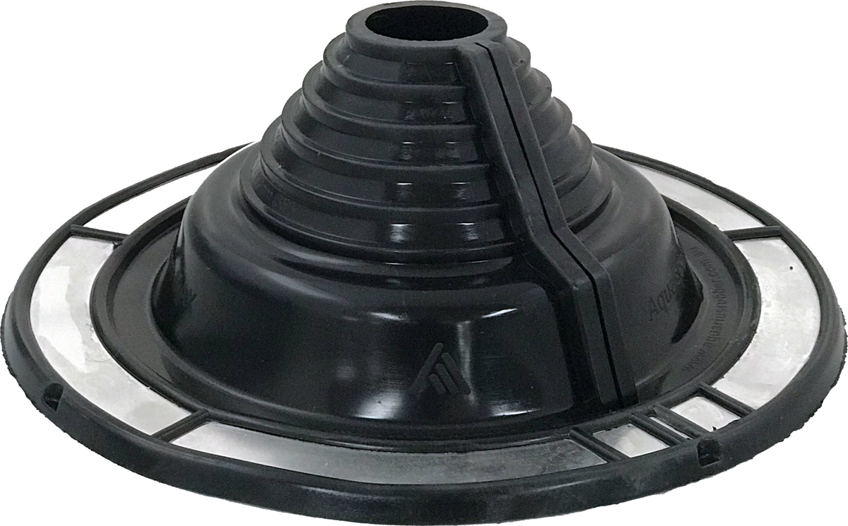 Round #4 EPDM Pipe Flashing - Black, 50-150mm