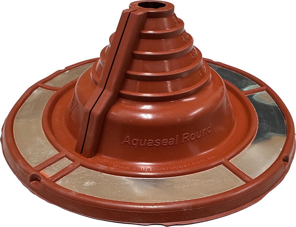 Round #3 Silicone Pipe Flashing - Red, 25-100mm