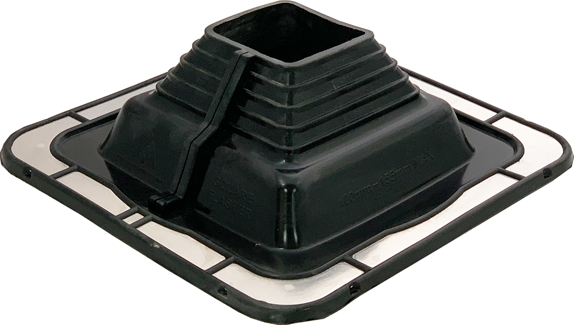 Aquaseal Square #5 EPDM Roof Flashing - Black, 100-150mm, BAL 12.5 | ASQE5B100-150