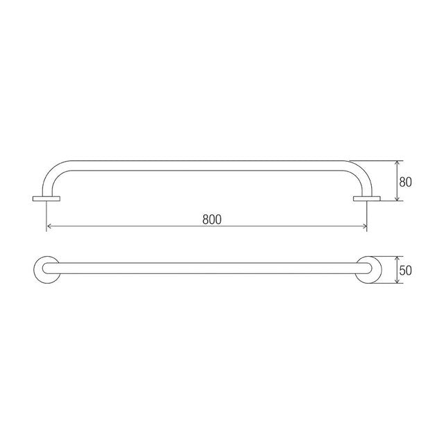 Comfort Towel Rail Single 600mm