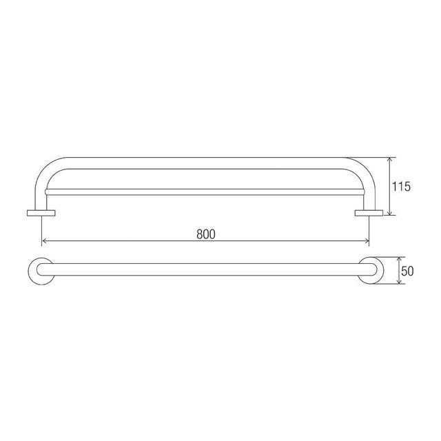 Comfort Towel Rail Double 600mm